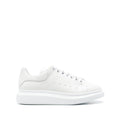 Crisp White Debossed Lace-up