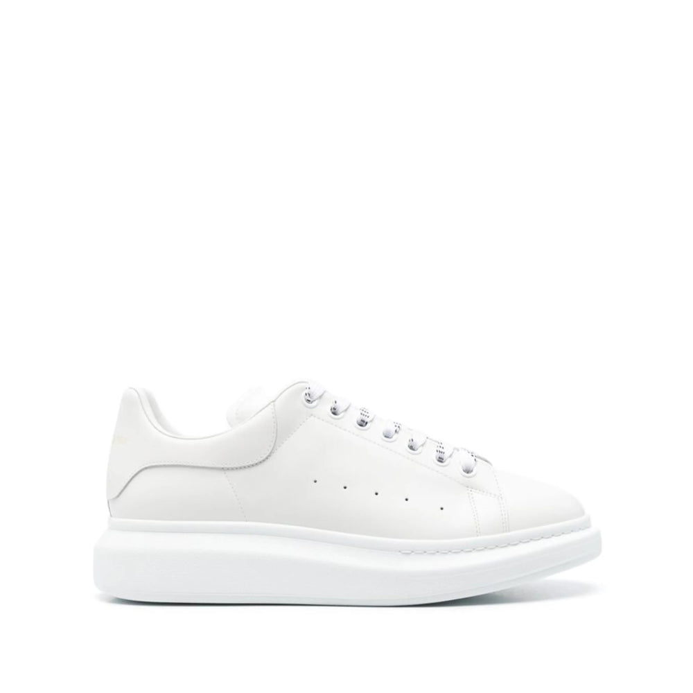 Crisp White Debossed Lace-up
