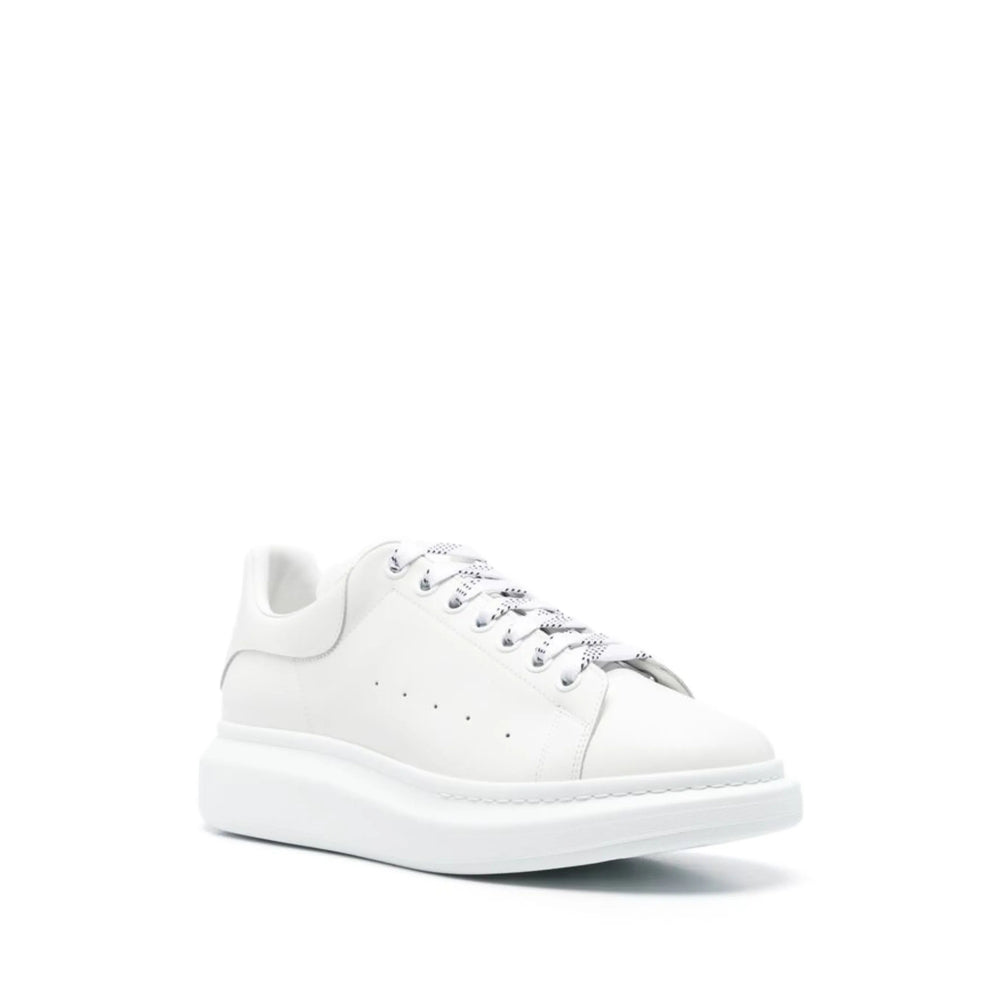 Crisp White Debossed Lace-up