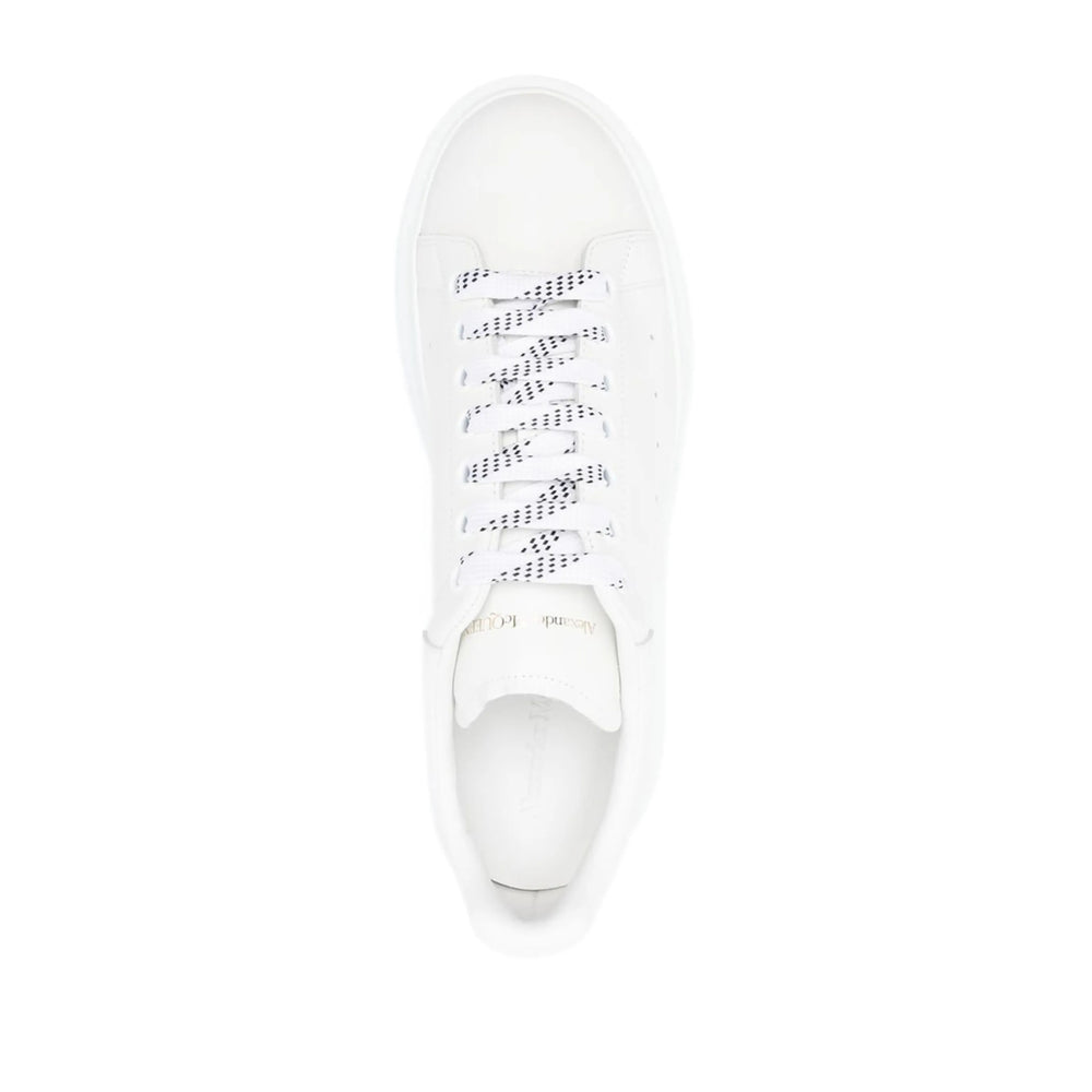 Crisp White Debossed Lace-up