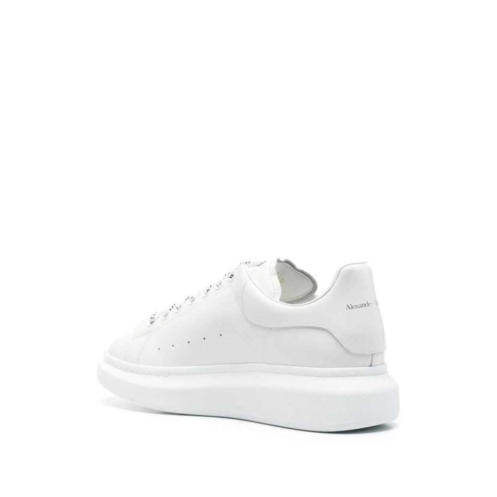 Crisp White Debossed Lace-up