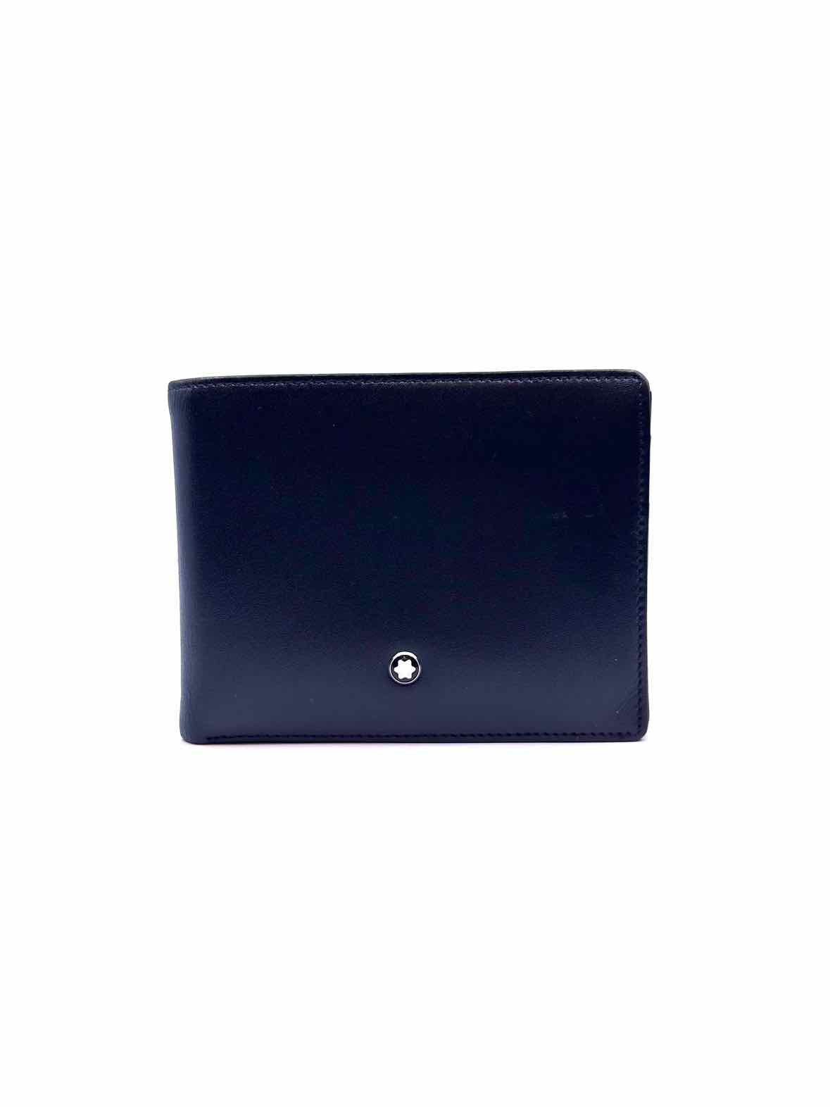 MONT BLANC Black Leather Solid Wallet