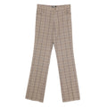 Taupe Check Work Pants