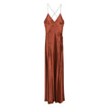 Soft Brown Halter Top With Spaghetti Straps