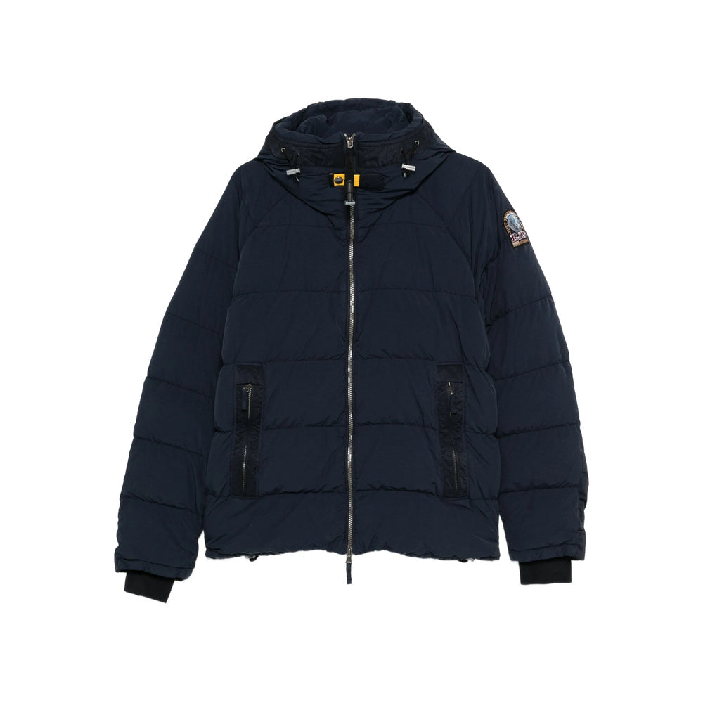 Navy Quilted Zip Hood Jacket