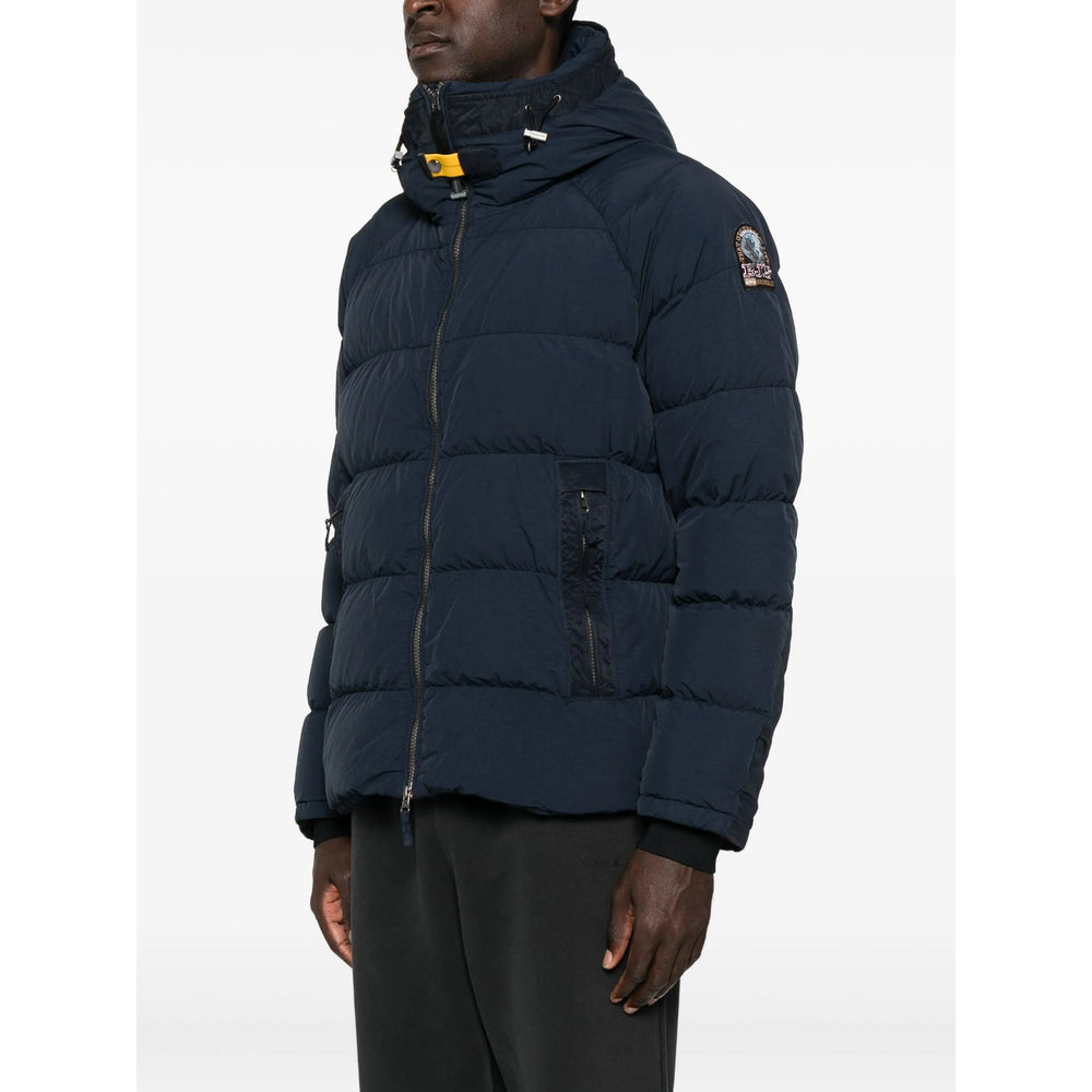 Navy Quilted Zip Hood Jacket
