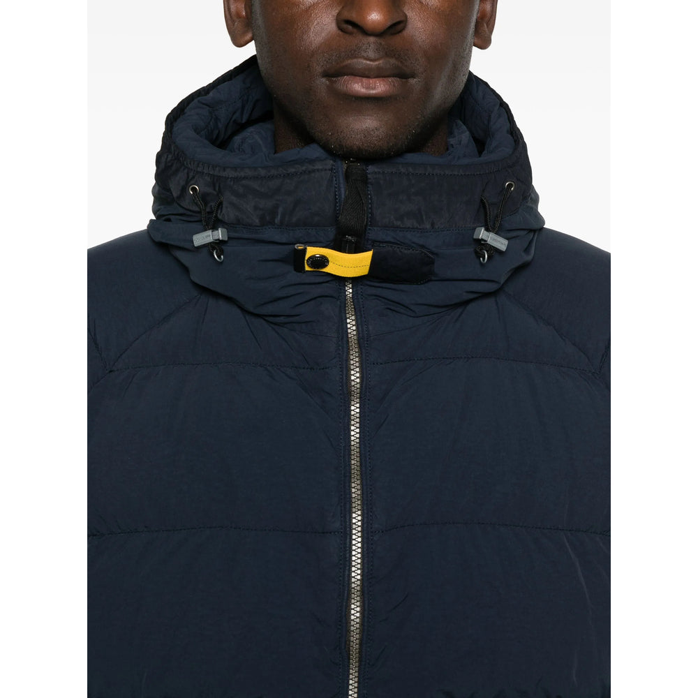 Navy Quilted Zip Hood Jacket