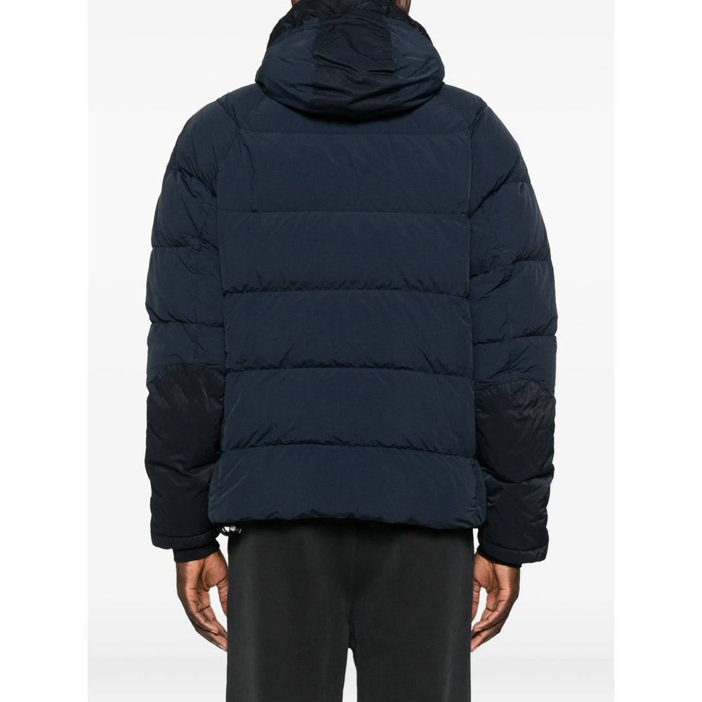 Navy Quilted Zip Hood Jacket