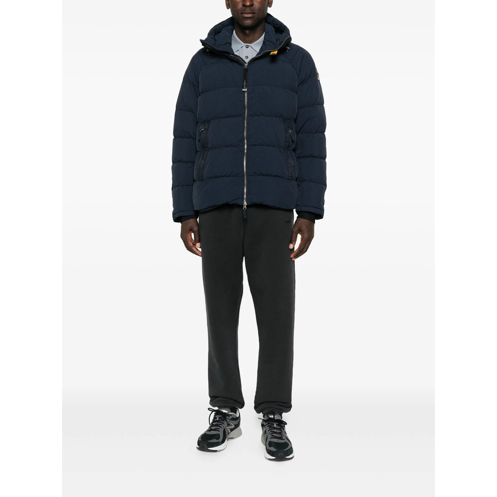 Navy Quilted Zip Hood Jacket