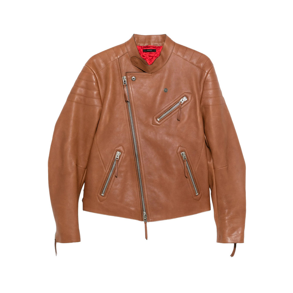 Light Brown Asymmetric Leather Duffle