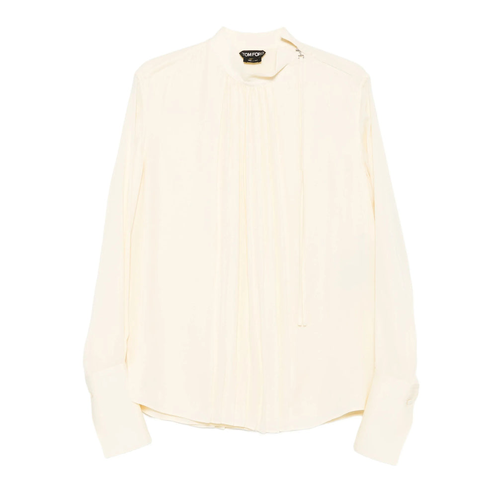 Clean Off-white High Neck Top