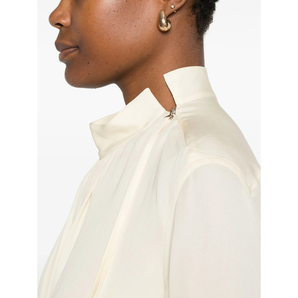 Clean Off-white High Neck Top