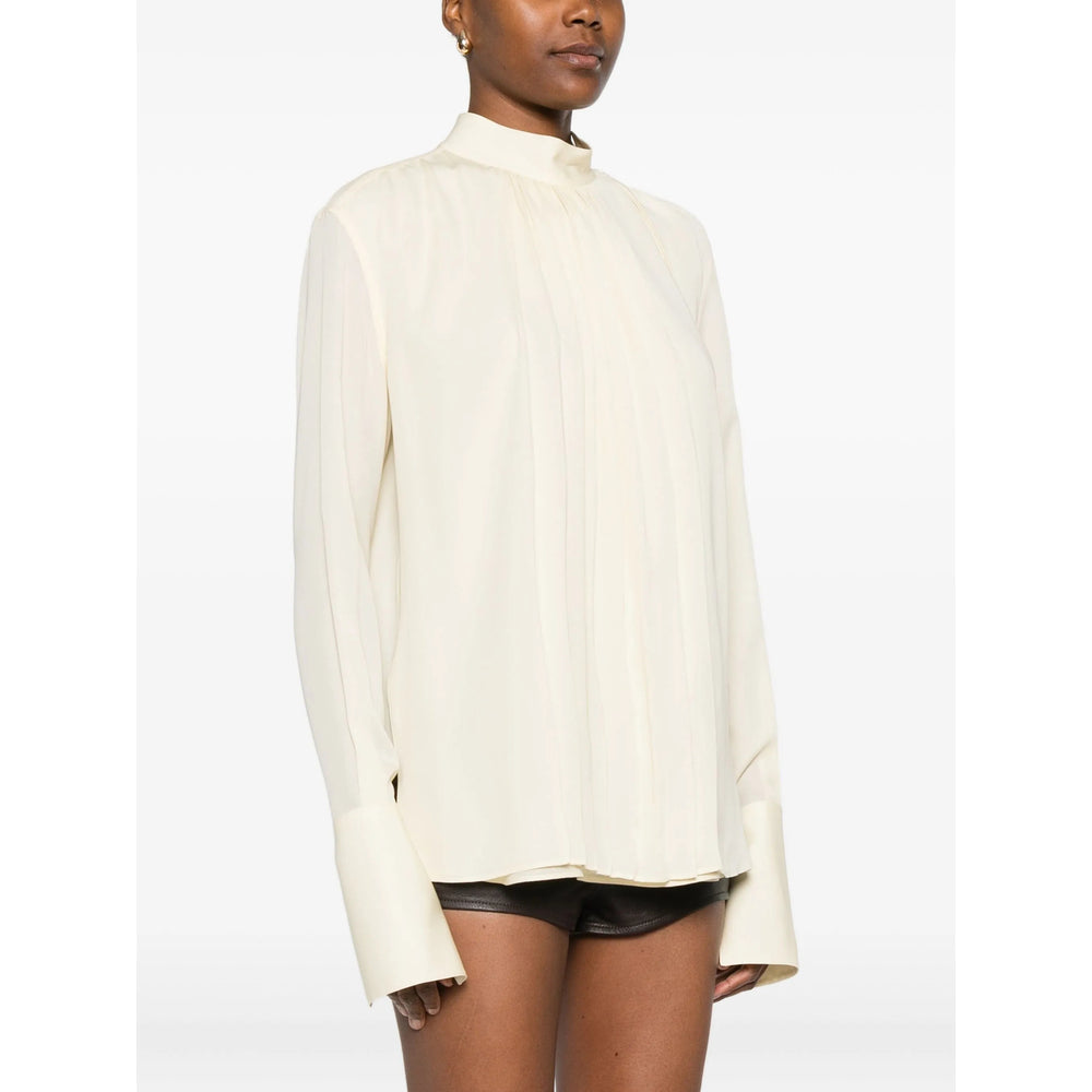 Clean Off-white High Neck Top