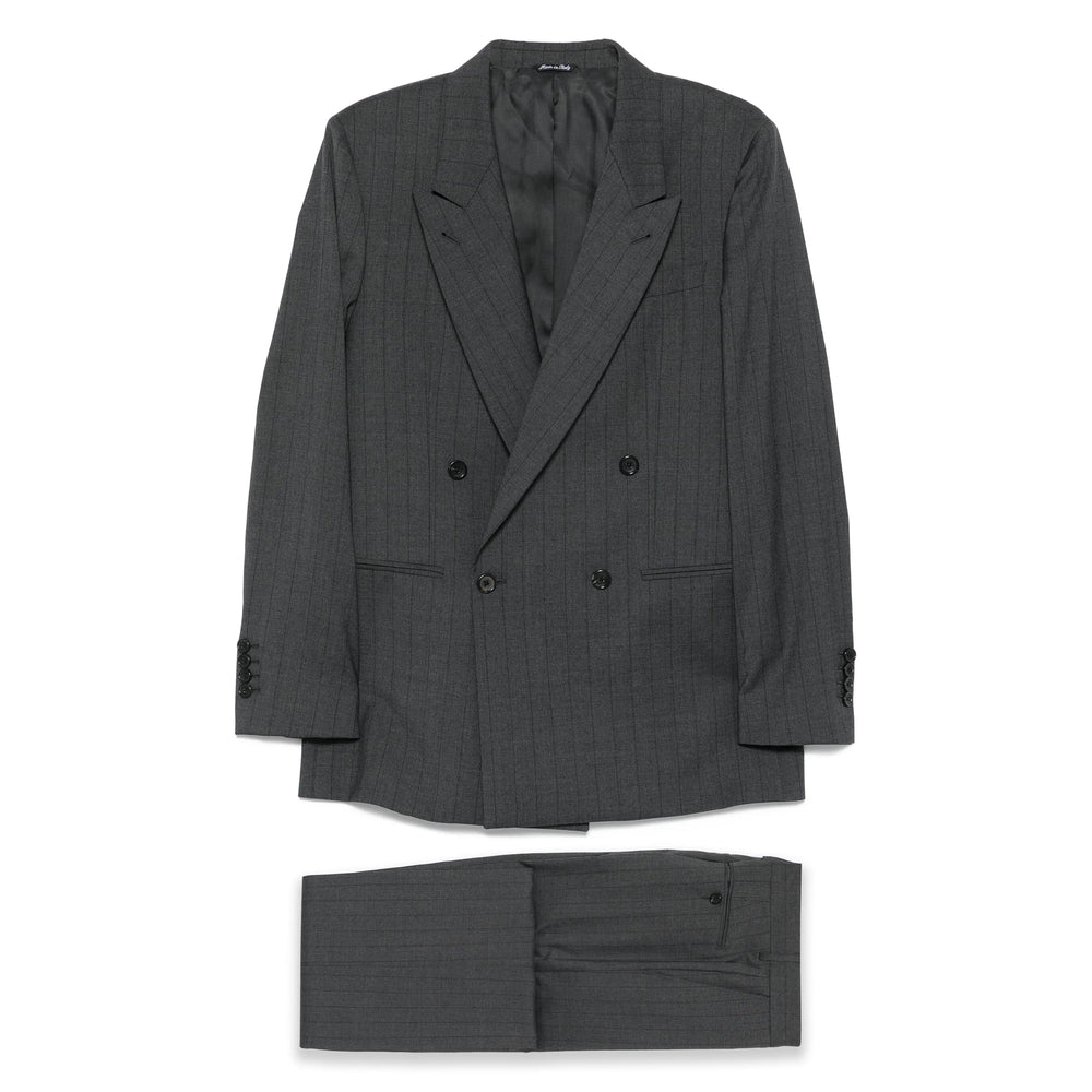 Grey Pinstripe Double-breasted Suit