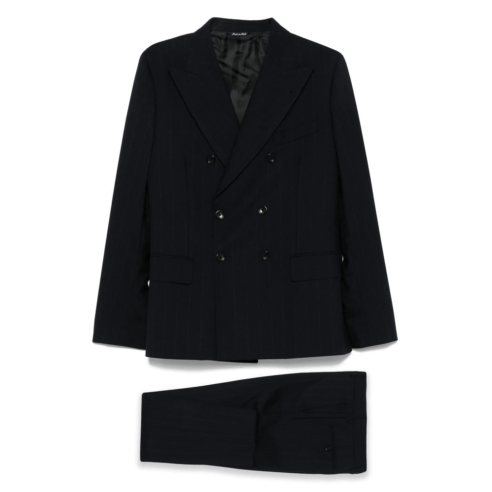 Navy Peak Lapel Blazer