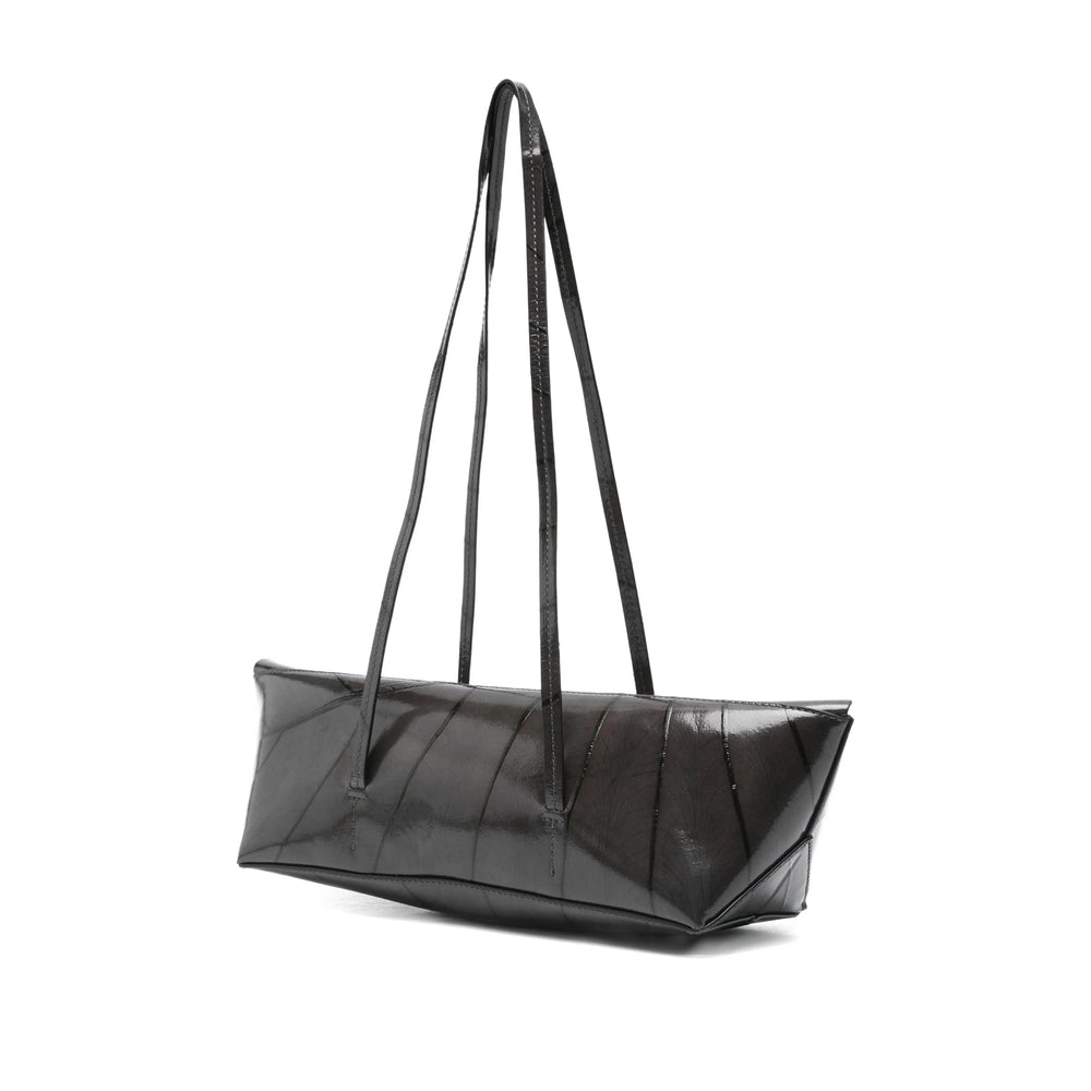 Leaf Pattern Patent Leather Tote