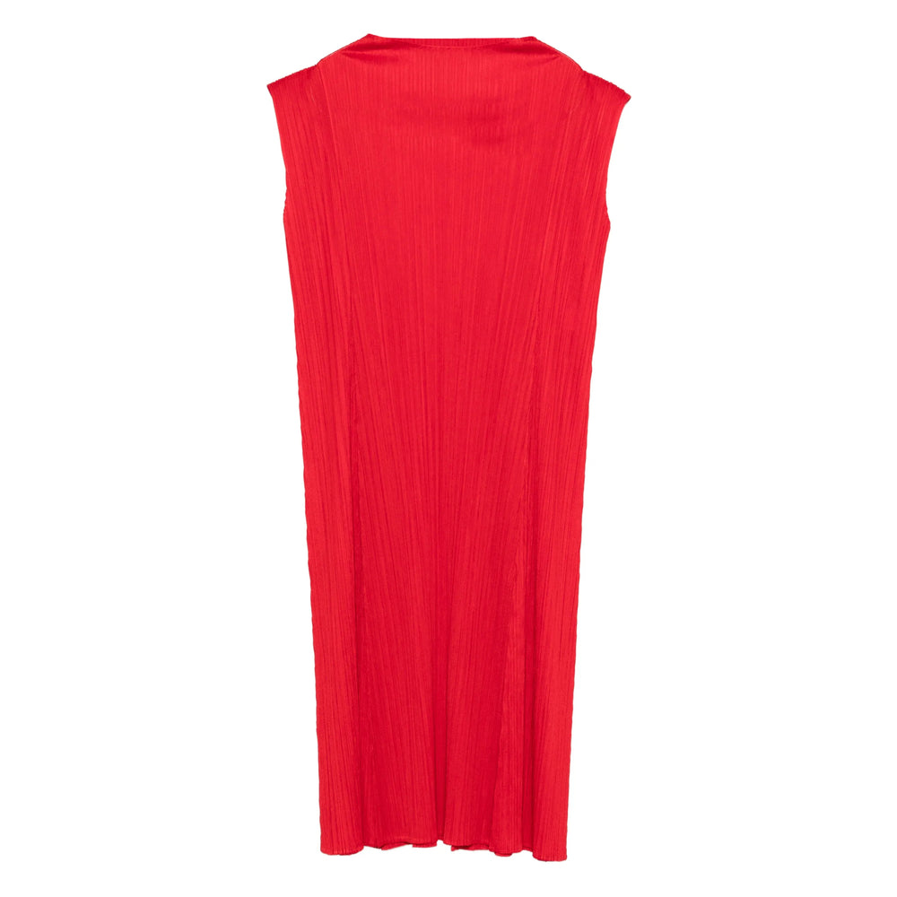 Crimson Pleat Top