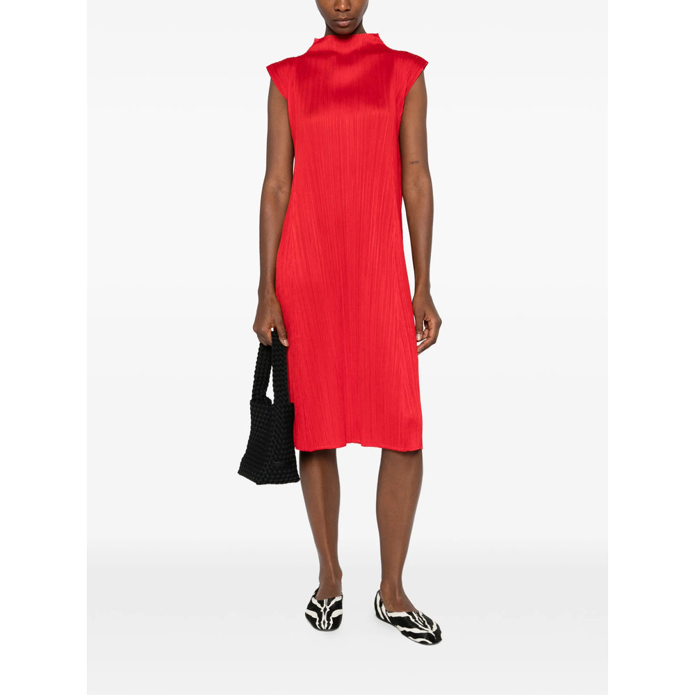 Crimson Pleat Top
