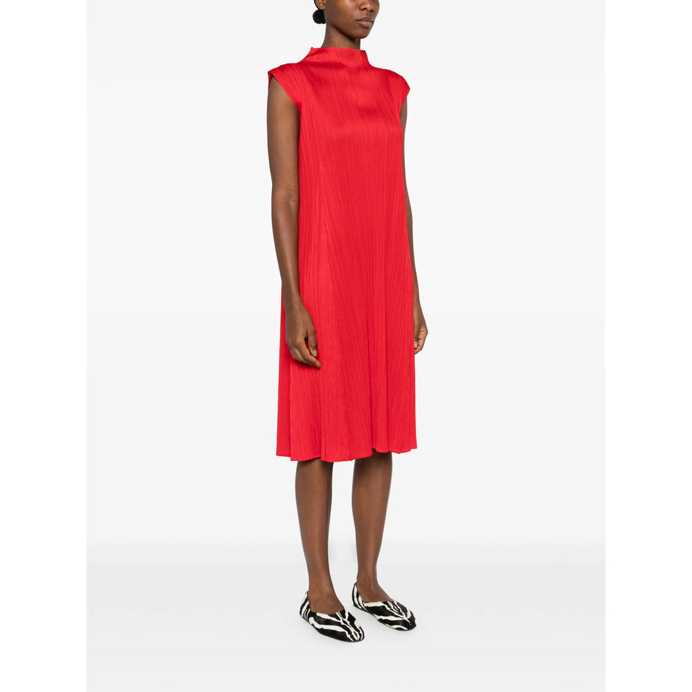 Crimson Pleat Top
