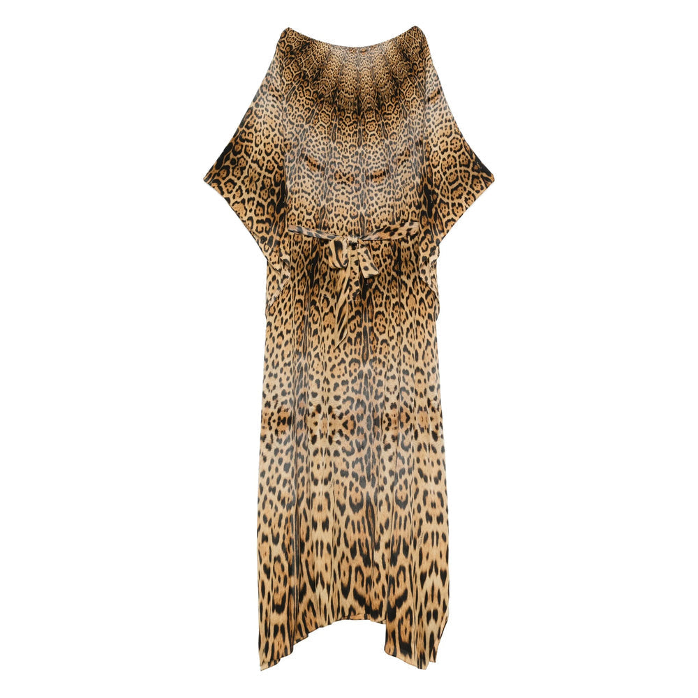 Leopard Print Boat Neck Blouse