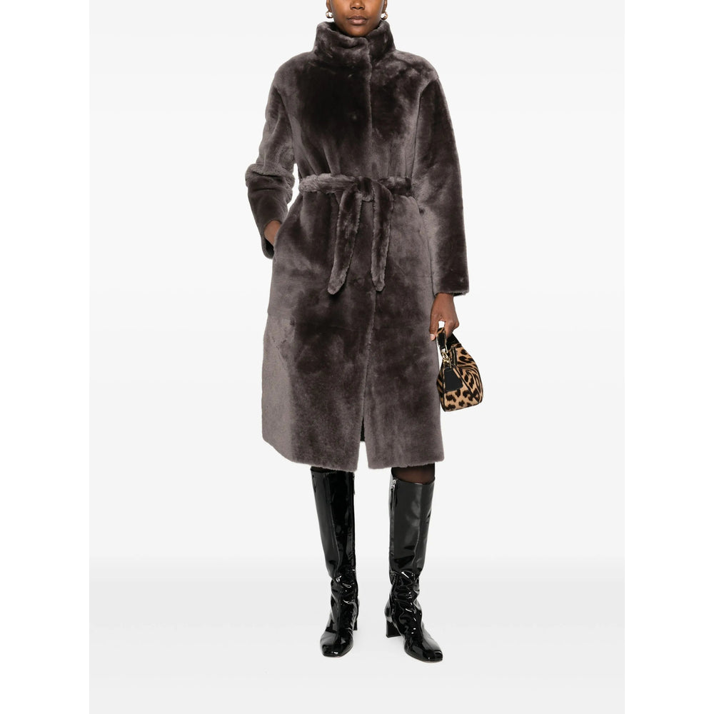 Grey Shearling Long Sleeve Shirt