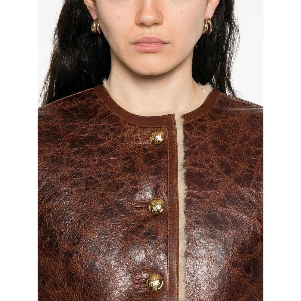Gold Tone Flap Pocket Jacket