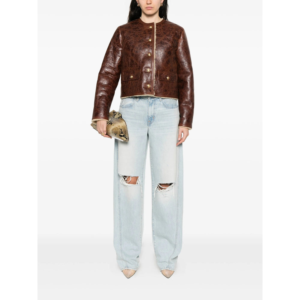 Gold Tone Flap Pocket Jacket