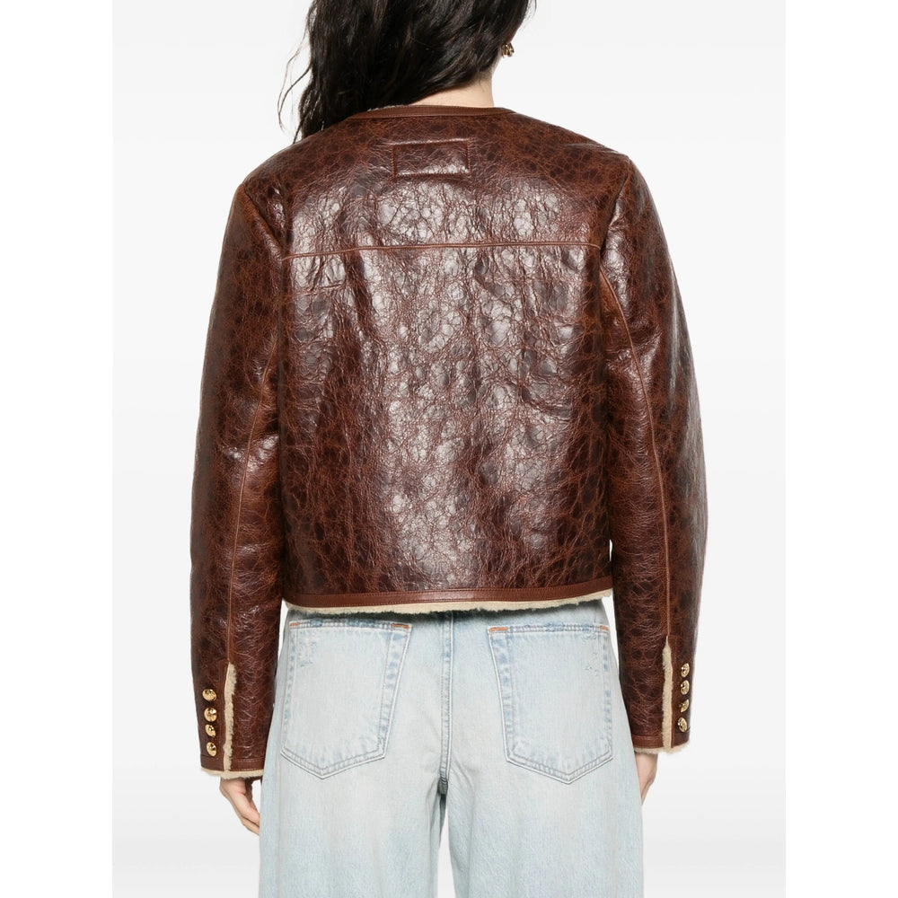 Gold Tone Flap Pocket Jacket