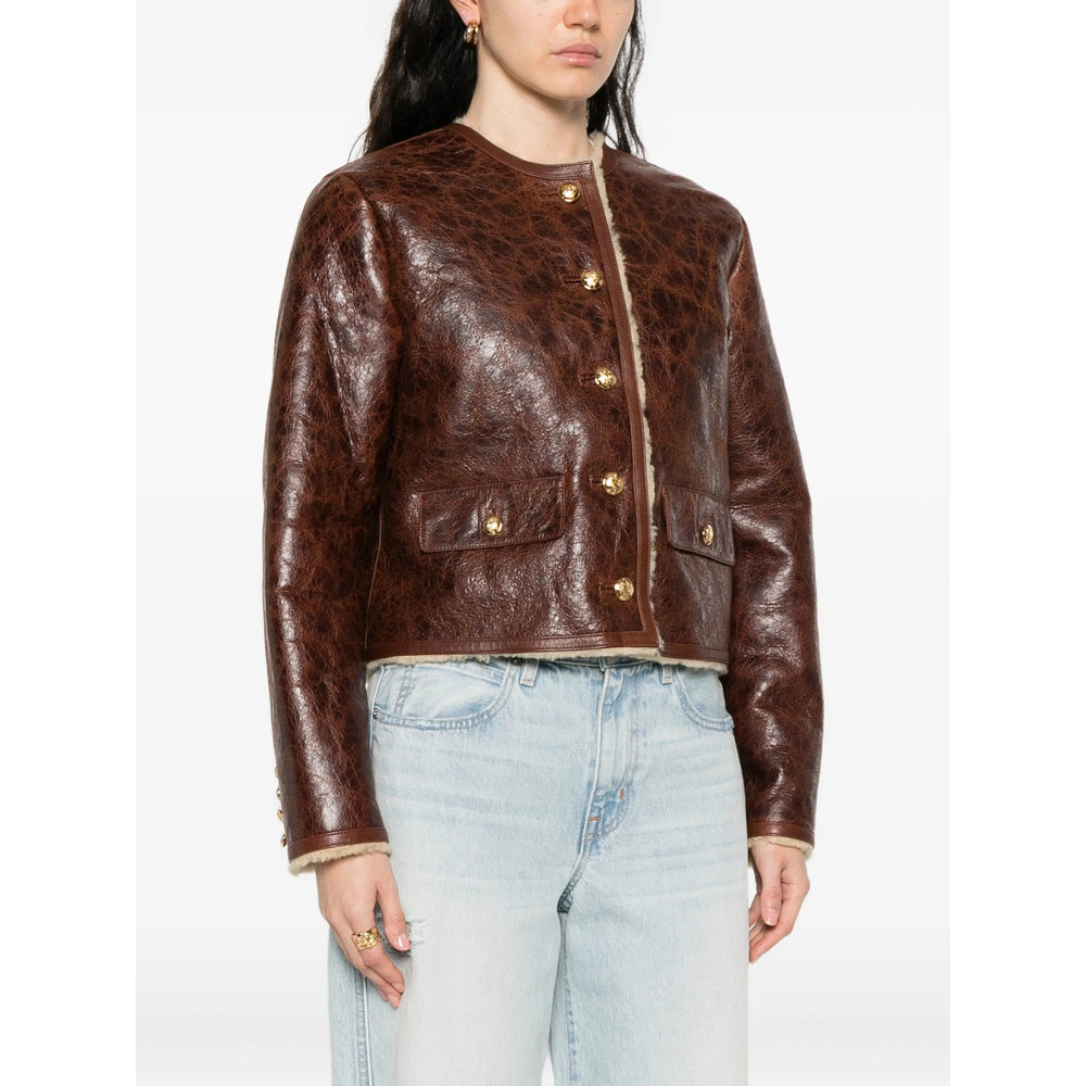 Gold Tone Flap Pocket Jacket