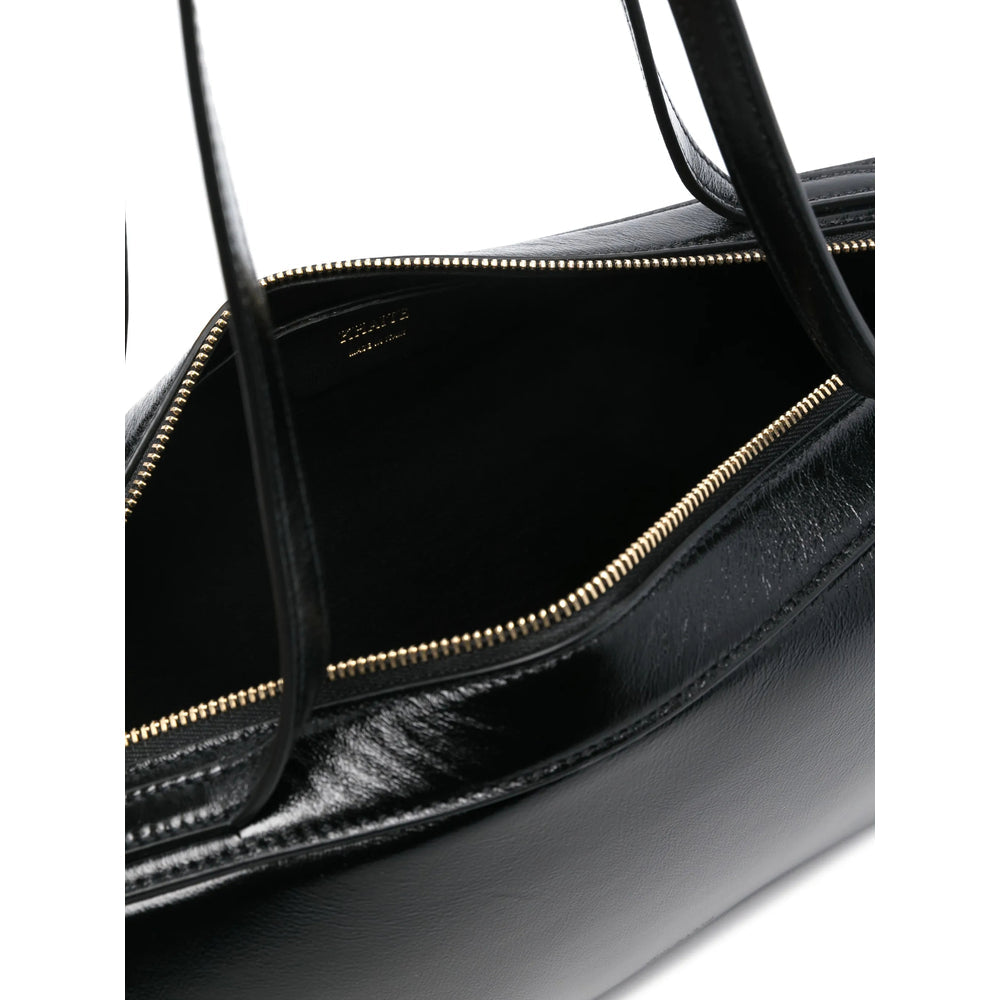 Black Patent Leather Tote Bag