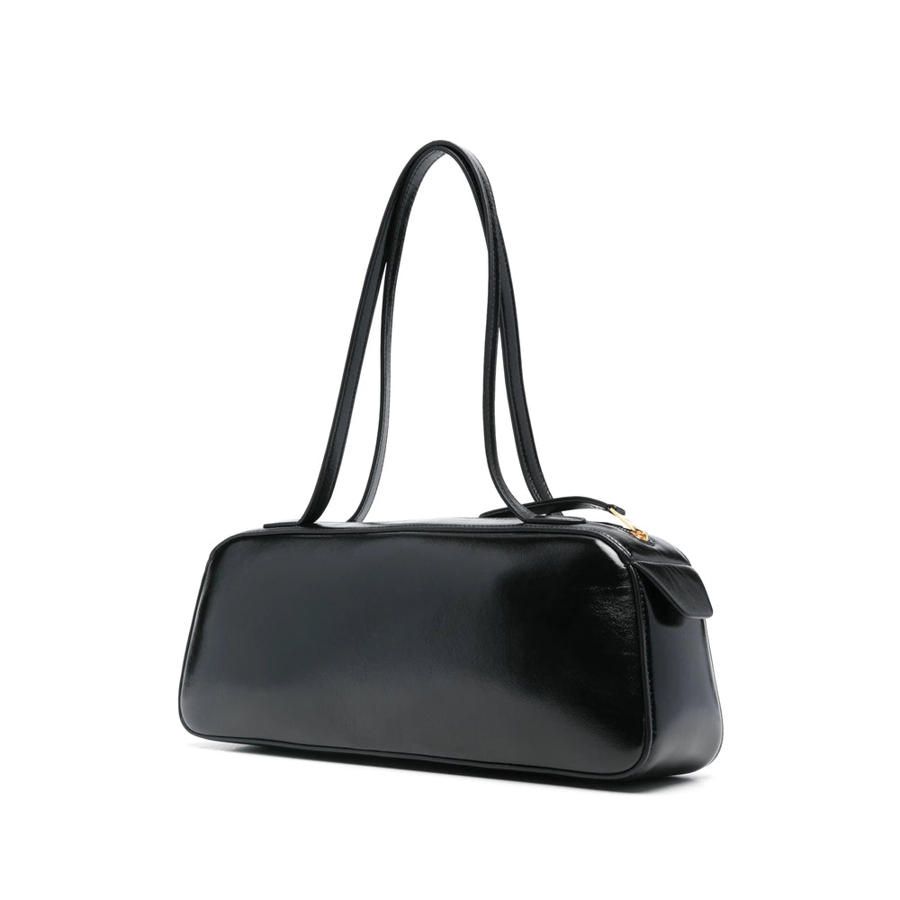 Black Patent Leather Tote Bag