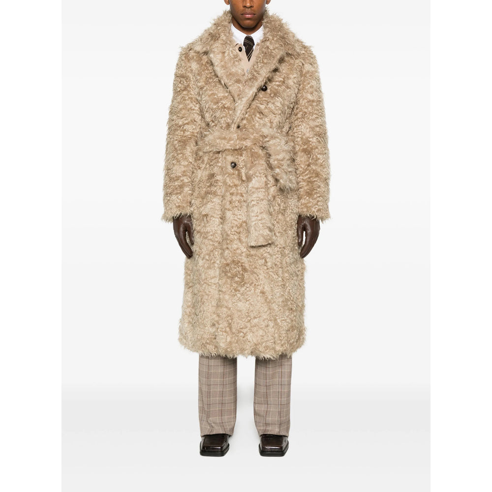 Double-breasted Angora Coat