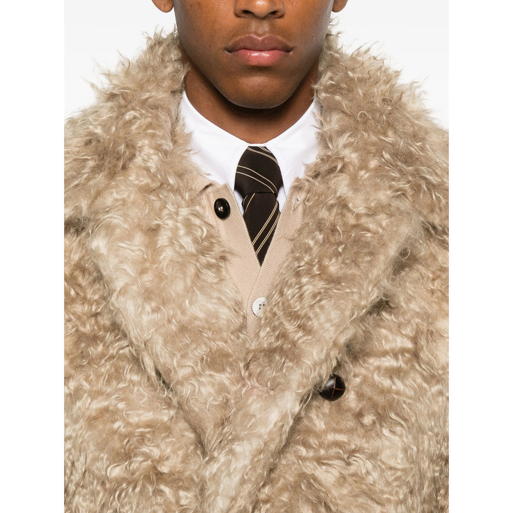 Double-breasted Angora Coat