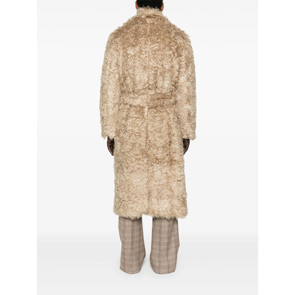 Double-breasted Angora Coat