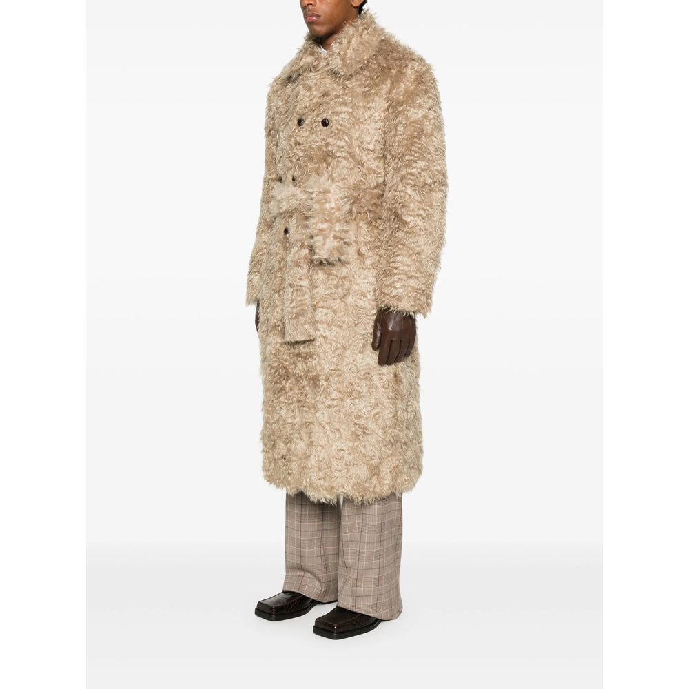 Double-breasted Angora Coat