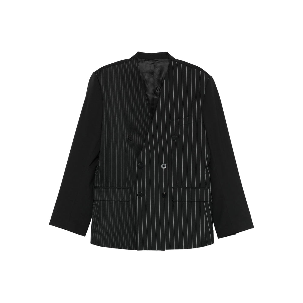 Double-breasted Pinstripe Tuxedo Jacket