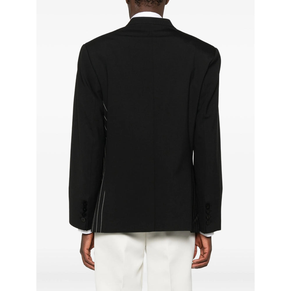 Double-breasted Pinstripe Tuxedo Jacket