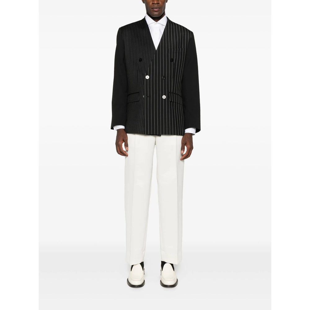 Double-breasted Pinstripe Tuxedo Jacket