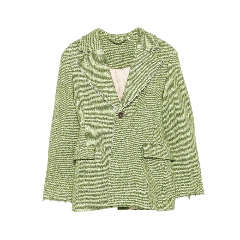 Green Wool Notch Jacket