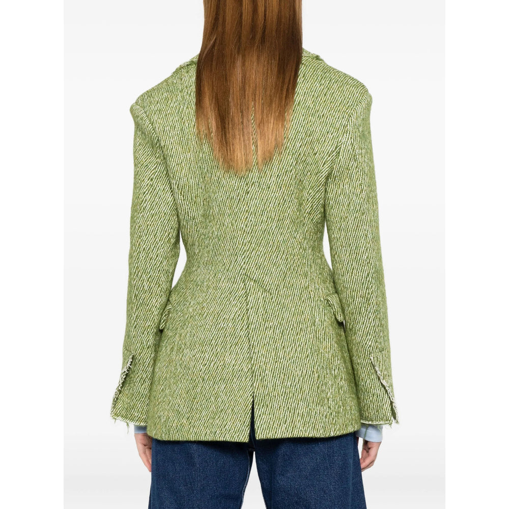 Green Wool Notch Jacket