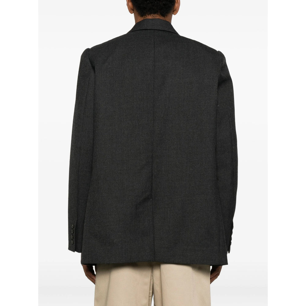 Charcoal Wool Two-button Jacket