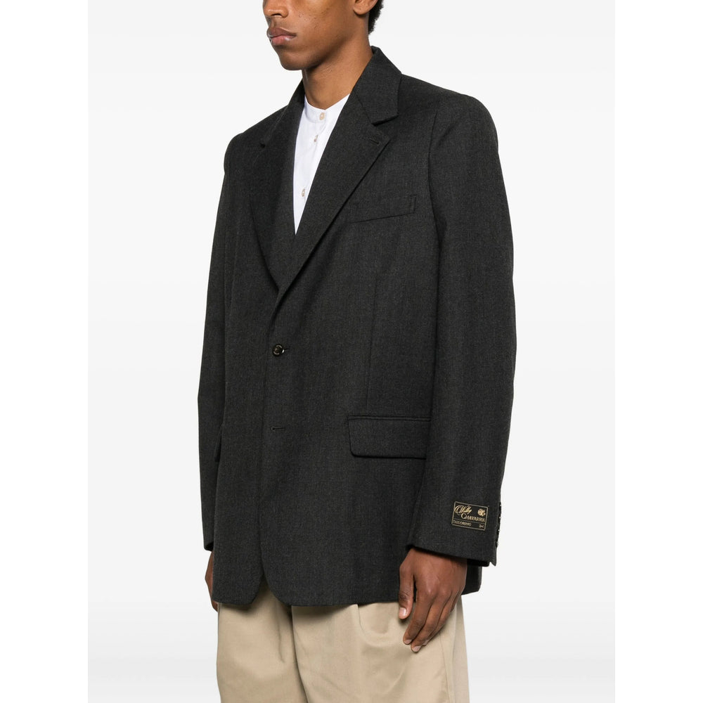 Charcoal Wool Two-button Jacket
