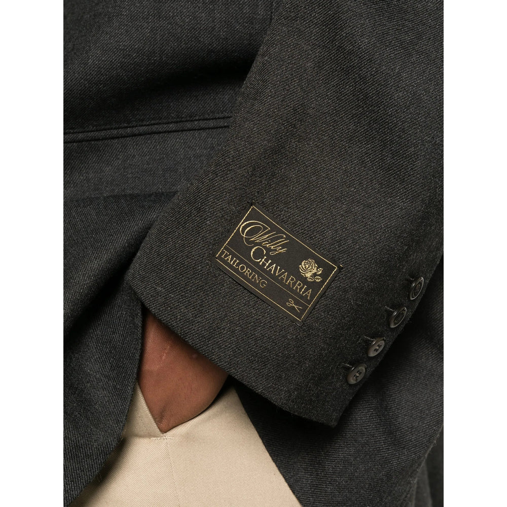 Charcoal Wool Two-button Jacket