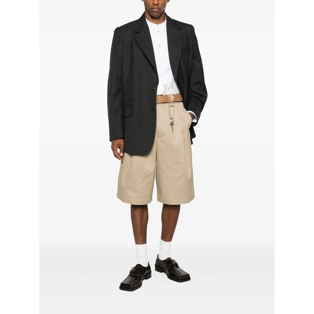 Charcoal Wool Two-button Jacket