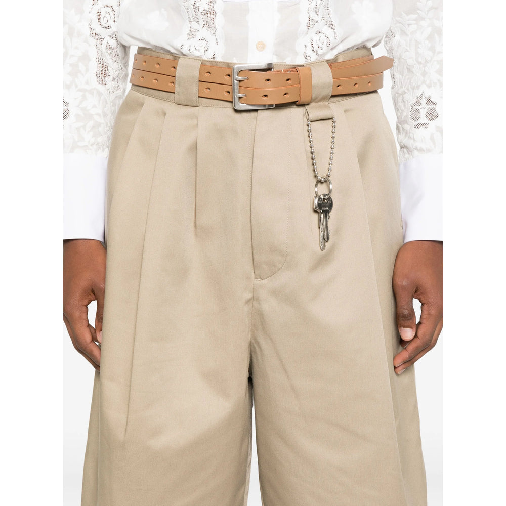 Light Brown Pleat Belt