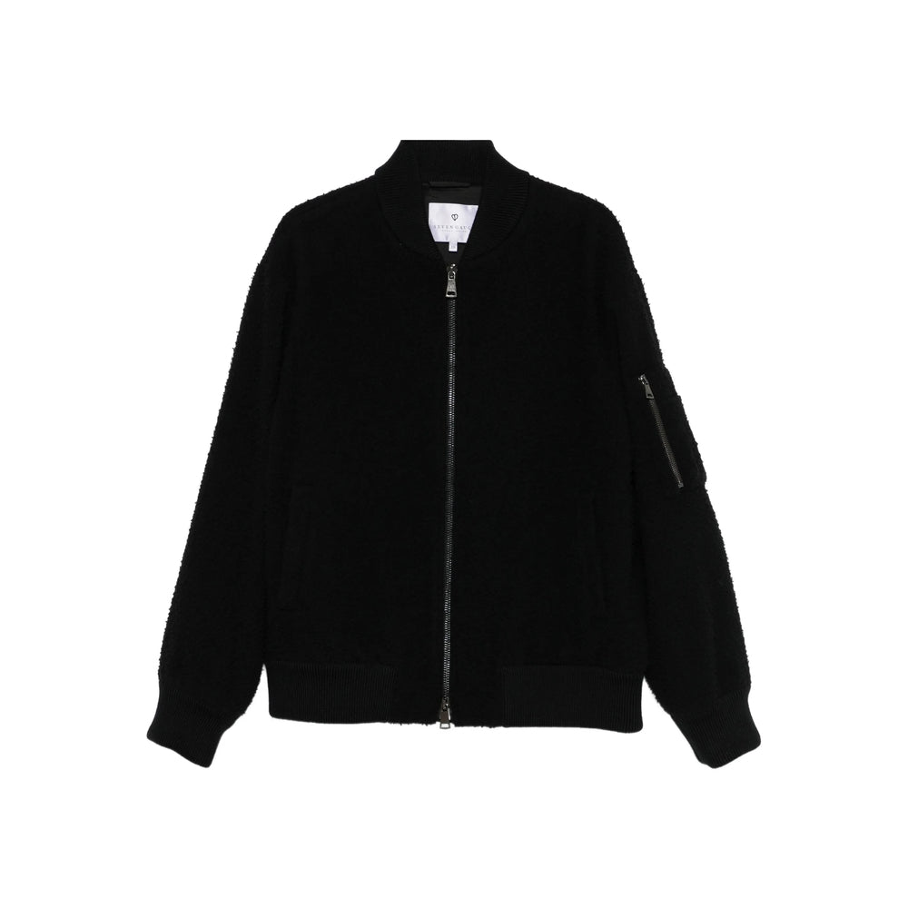 Black Wool Streamliner Jacket