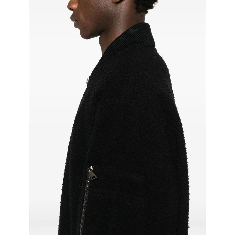 Black Wool Streamliner Jacket