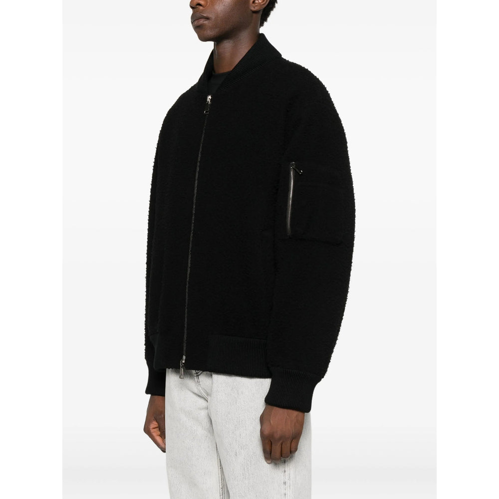 Black Wool Streamliner Jacket