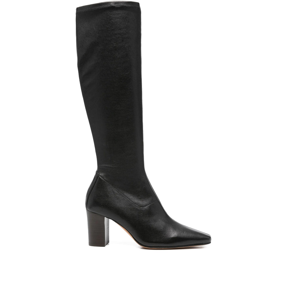 Black Leather Pull-on