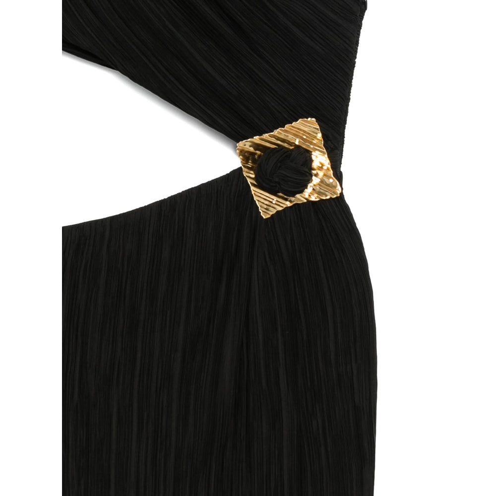 One-shoulder Pleat Dress
